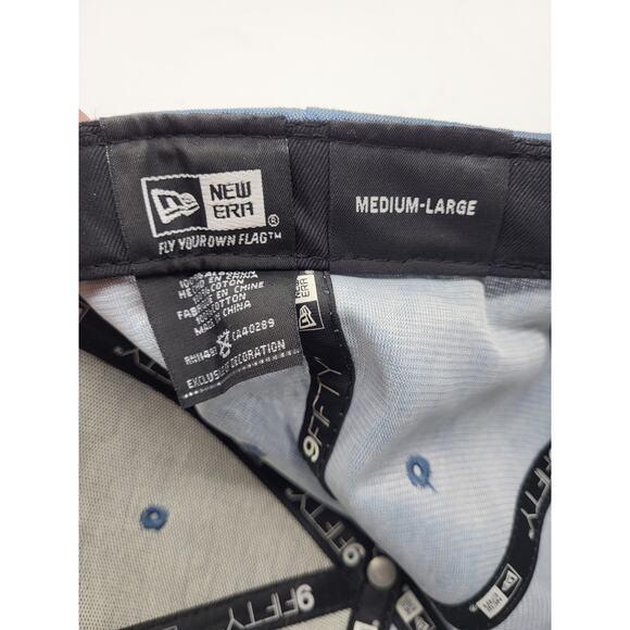 New Era NY Knicks Hardwood Classics 9Fifty Blue Denim Floral Strapback Hat M/L - Picture 10 of 10